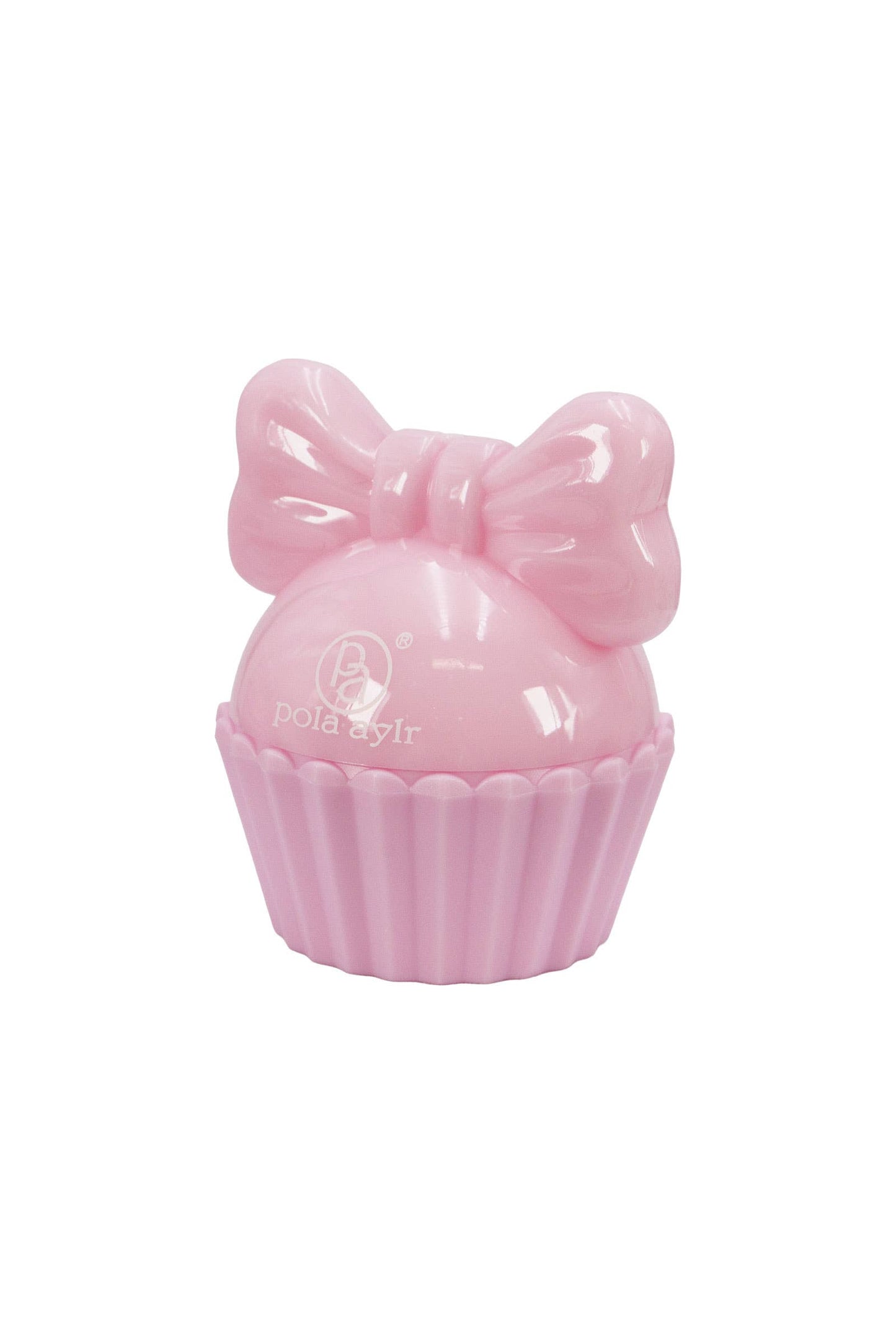 Cupcake Ribbon Bow Round Lip Balm -
