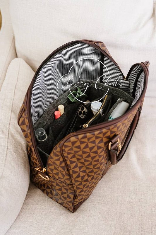 879 Tote Bag Purse Organizer Insert - Charcoal RTS
