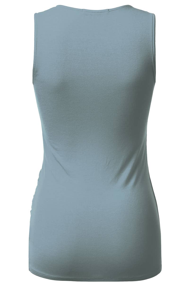 AWTTK624-1P_Sleeveless Tank Tops Deep V-Neck Surplice Wrap