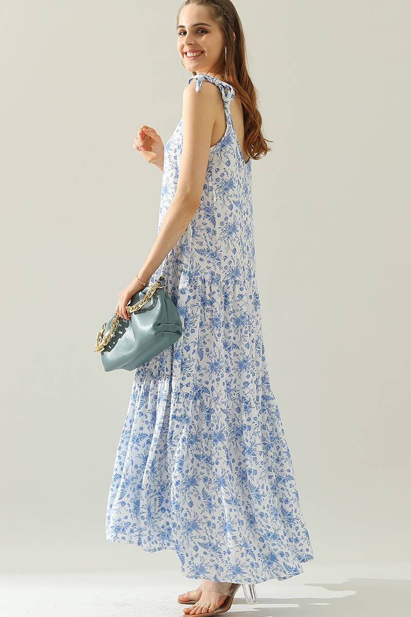 CWDMD826_STRAP TIE SLEEVELESS DRESS WITH TRIM TAPE AT HEM