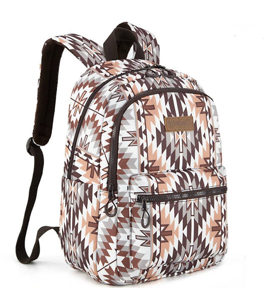 Wrangler Aztec Print Backpack -Brown