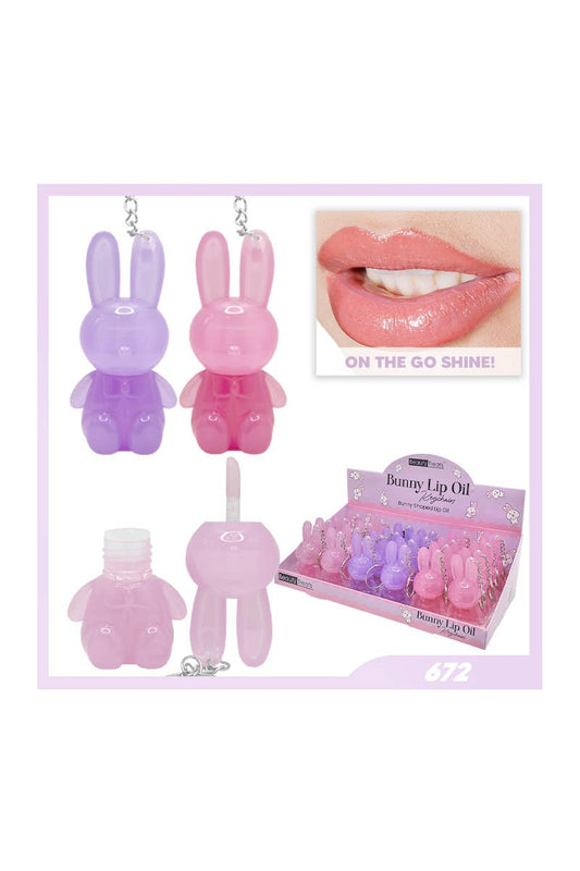 Beauty Treats 672 Bunny Lip Oil Keychain - 24 pcs