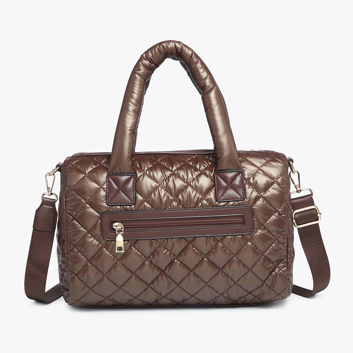M2400 Trista Quilted Nylon Satchel Tote Bag