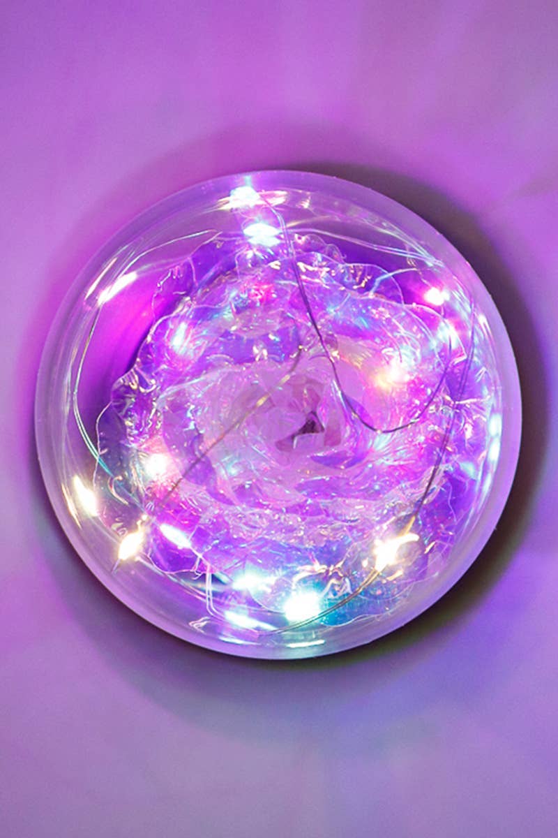 Tall Metallic Galaxy Rose Dome Led Light Stand
