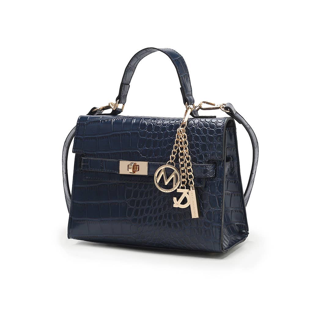 384 Naomi Satchel Handbag Vegan Crocodile Leather Women by Mia K