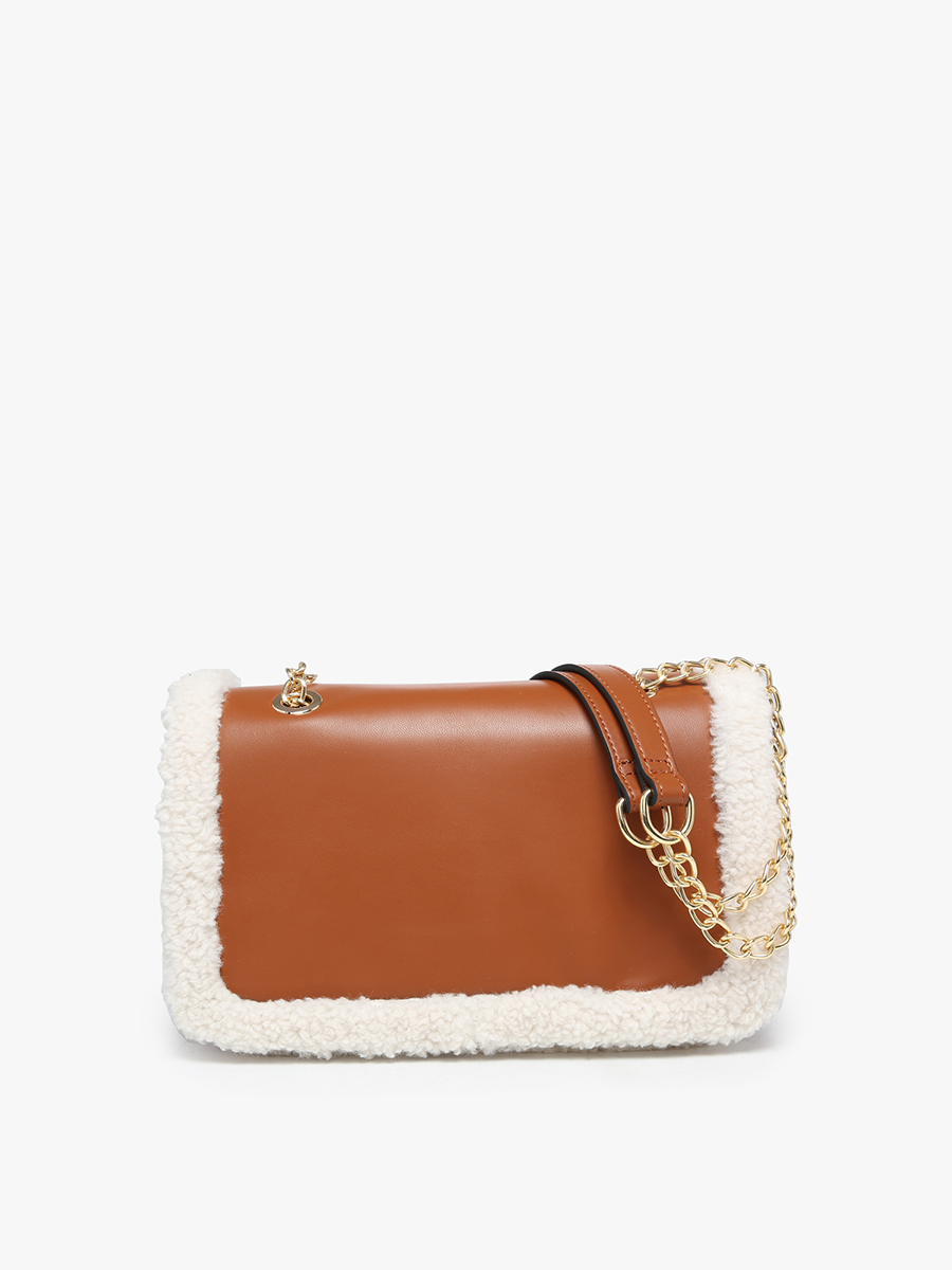 Coco Sherpa Trim Crossbody Bag – Chain Strap | M2356