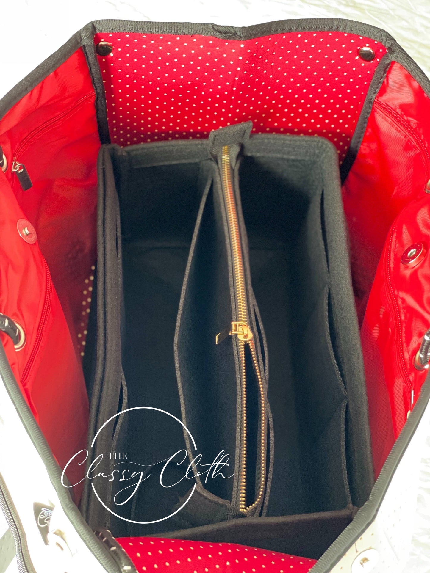 879 Tote Bag Purse Organizer Insert - Charcoal RTS