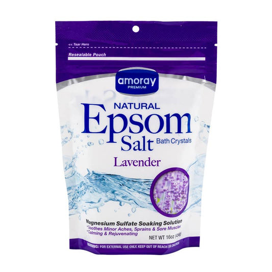 Premium Natural Epsom Salt Bath Crystals - 16oz - Lavender
