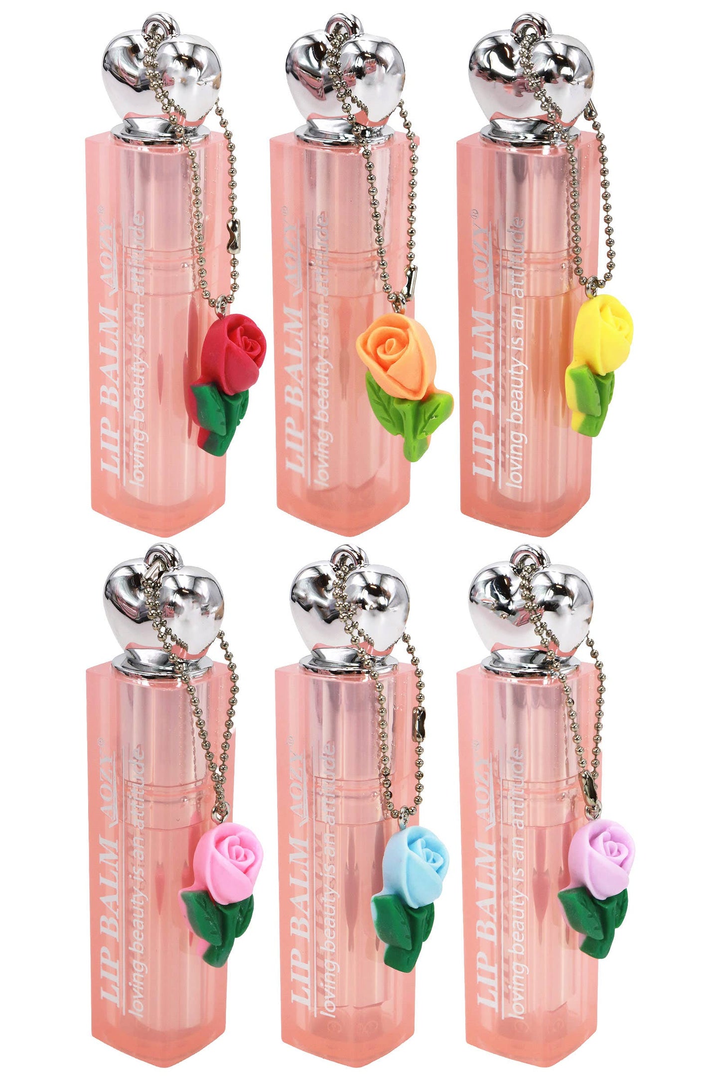 Rose Charm Tinted Hydrating Lip Balm - 24 Pcs