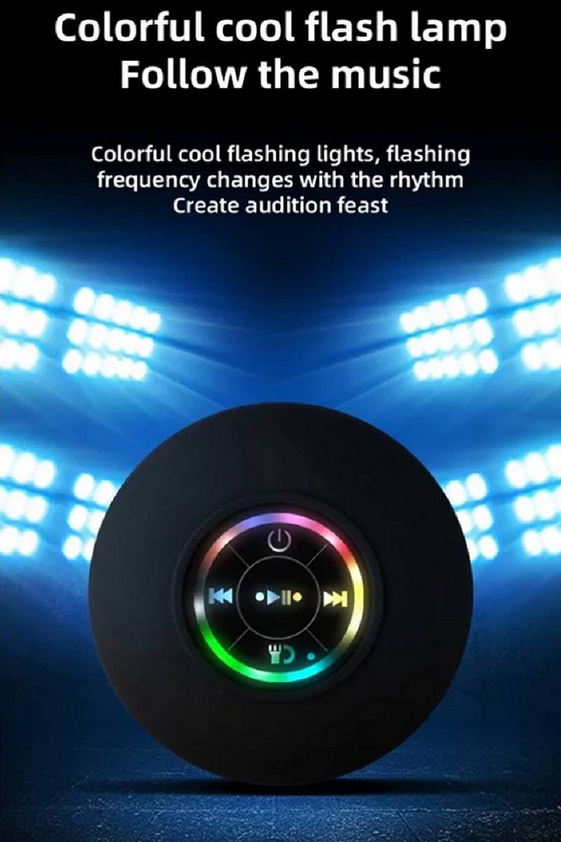 Portable Bathroom Bluetooth Led Speaker