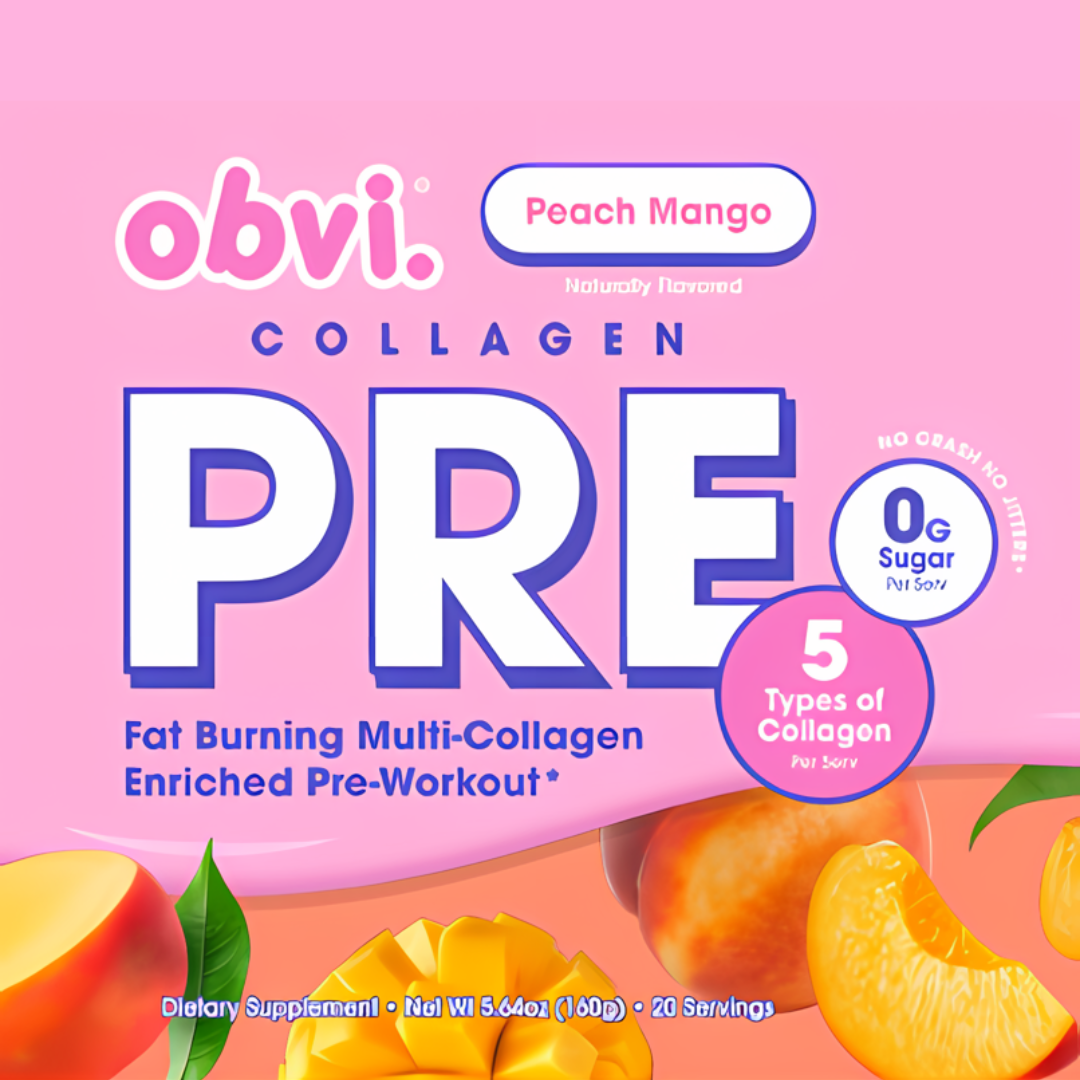 Obvi Collagenic Peach Mango Pre-Workout Boost Drink