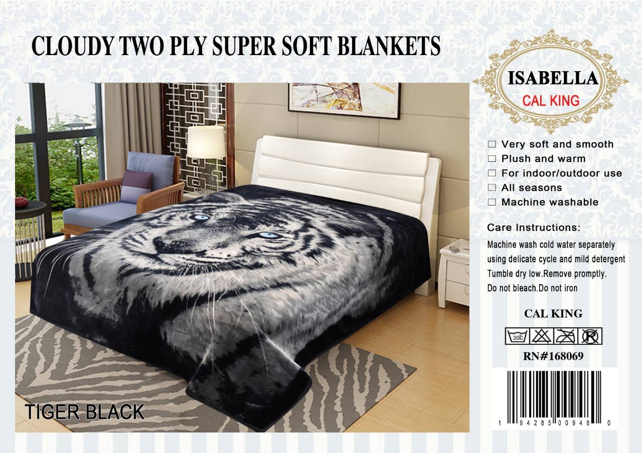 2Ply King Super Soft Thick Warm Mink Blanket - 11 Pounds