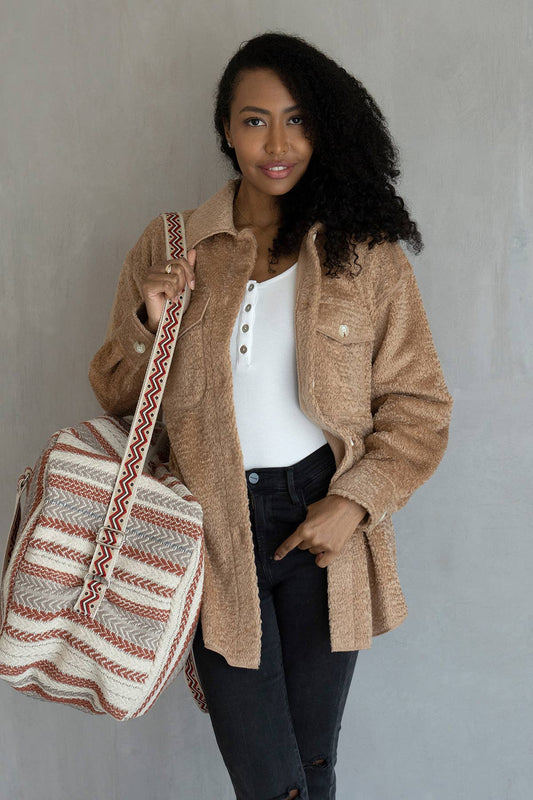 Lyric Knit Textured Jacket w/ Faux Pockets | JKT2206