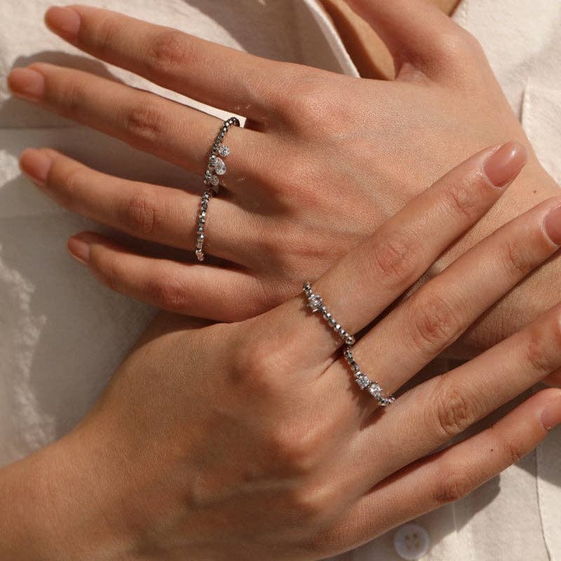 Moissanite Round Solitaire Bead Ring in 925 Sterling Silver