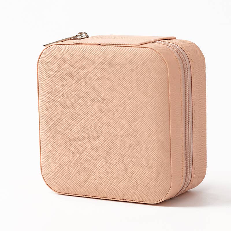 407 Portable Mini Square Jewelry Organizer Travel Box Case
