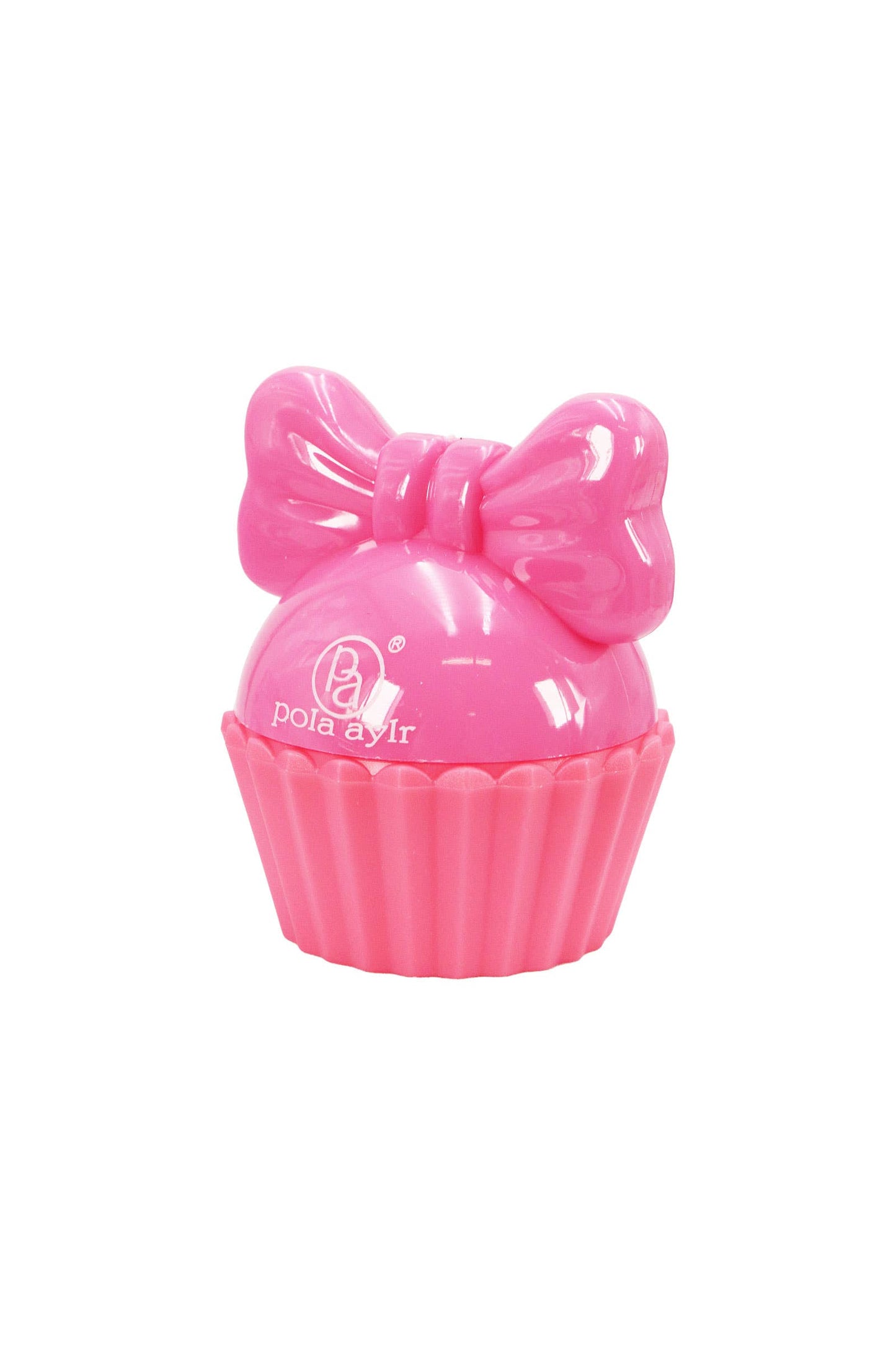 Cupcake Ribbon Bow Round Lip Balm -