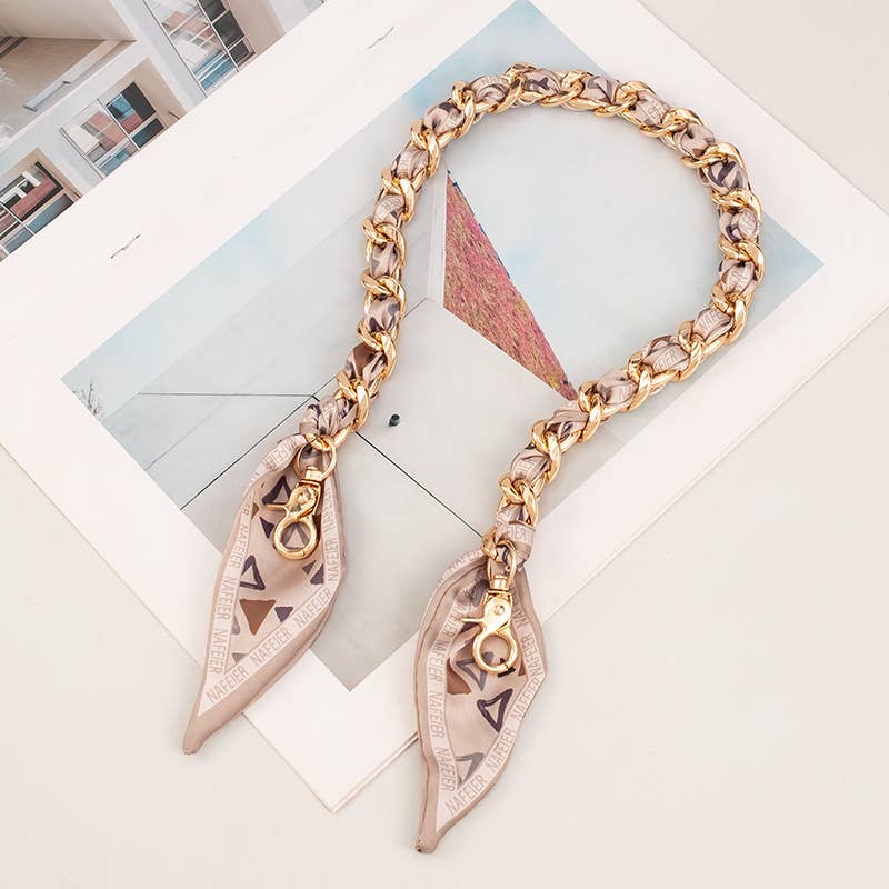 411 Metallic Scarf Hand-Woven Bag Strap