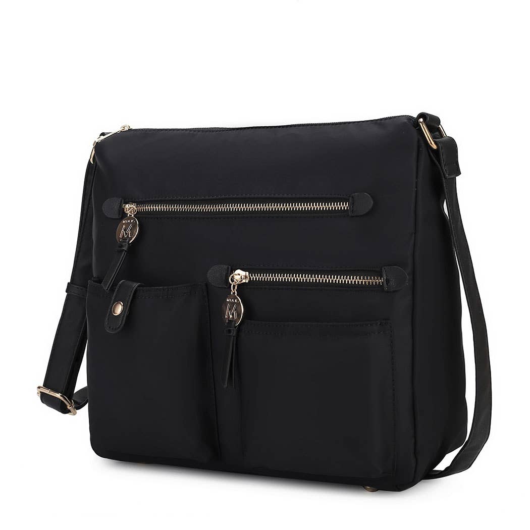 380 Serena Color-Block Nylon Women Shoulder Handbag by Mia K