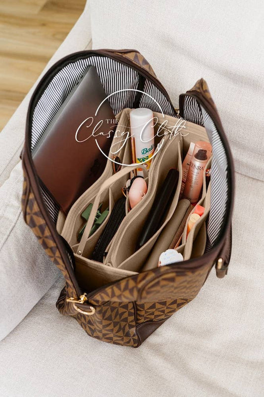 880 Tote Bag Purse Organizer Insert - Nude RTS