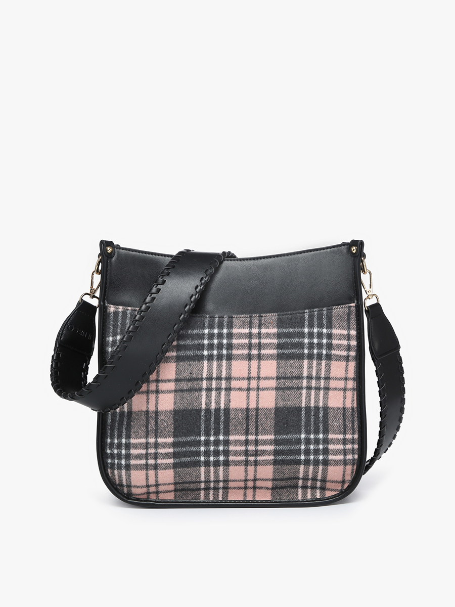 Chloe Plaid Crossbody with Guitar Strap | M1977PLD