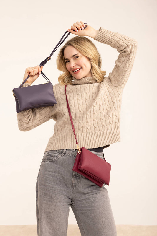 Riley Monogrammable 3 Compartment Crossbody/Wristlet | M013
