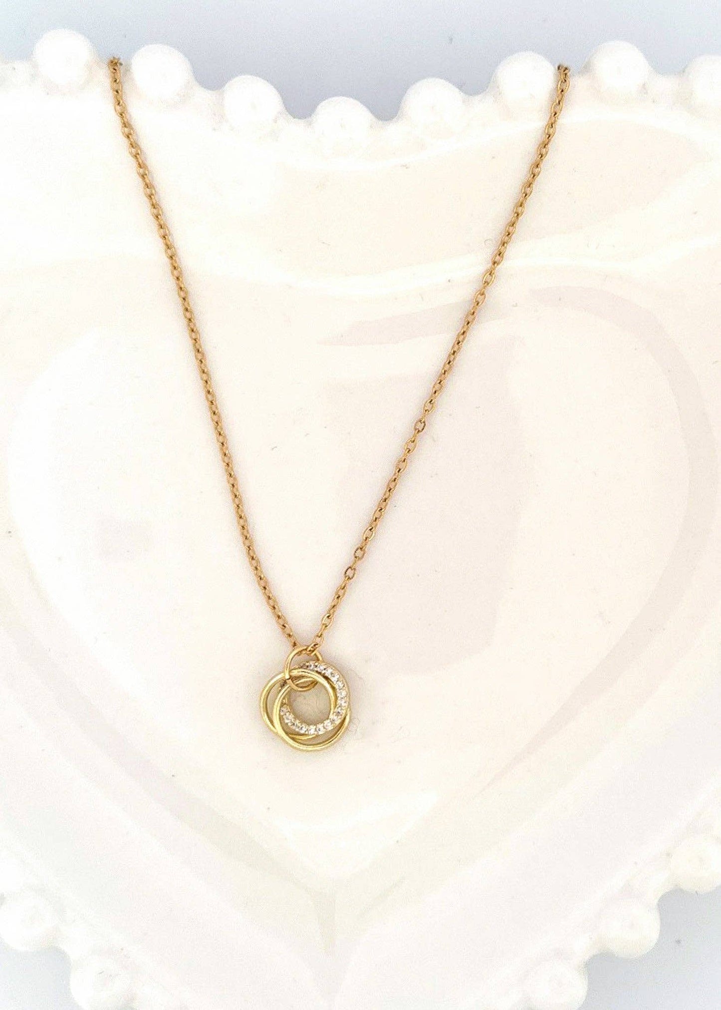 Round Diamond Rhinestones Necklace