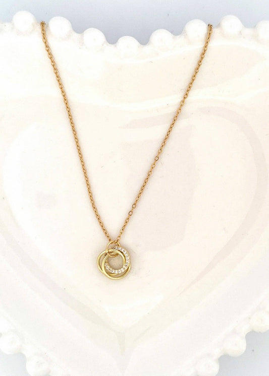 Round Diamond Rhinestones Necklace