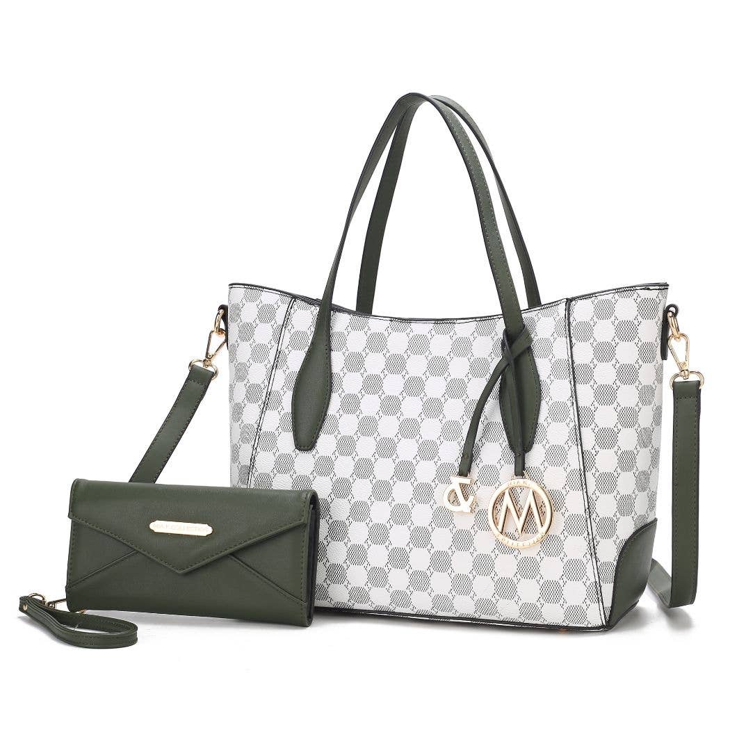 Gianna Vegan Leather Women Tote & matching Wallet by Mia K