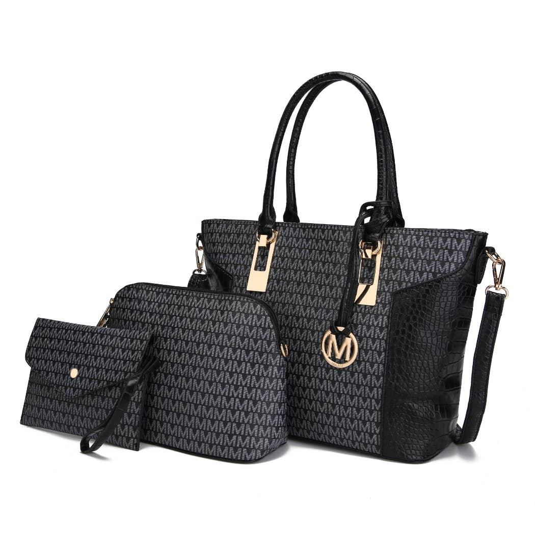 MKF Shonda 3PC Tote Handbag Women Vegan Leather