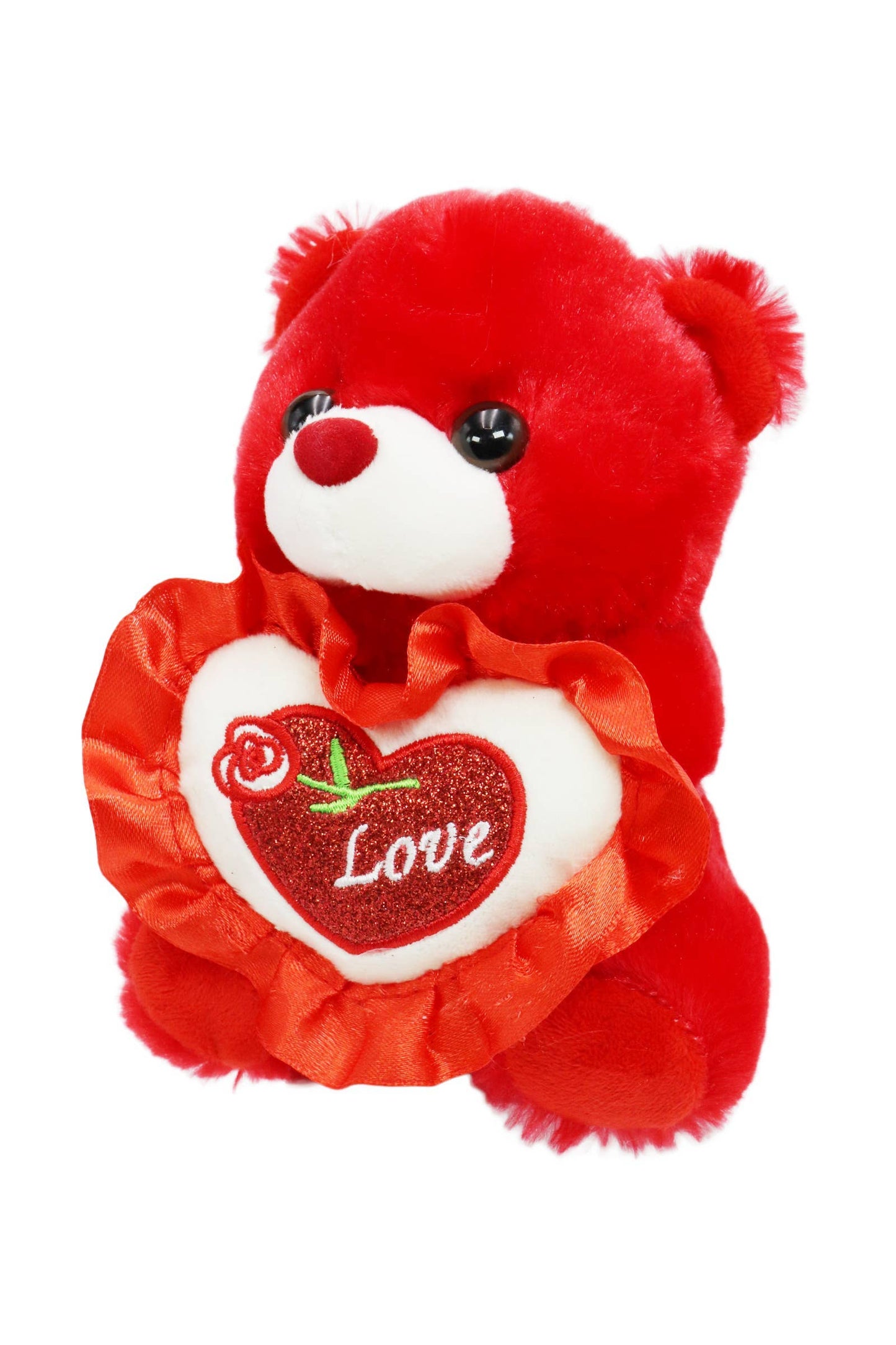 Love Heart Teddy Bear Plush Stuffed Toy - 6 Inch