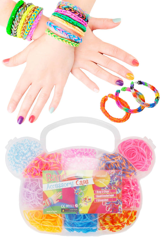 Kids Teddy Bear Diy Rubber Band Loom Bracelet Kit