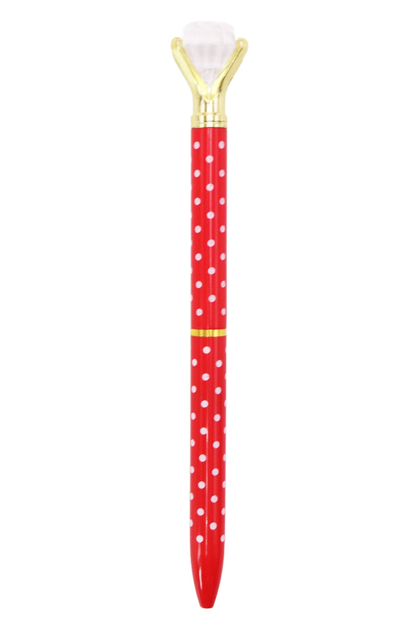 Bling Diamond Metallic Polka Dot Pen -