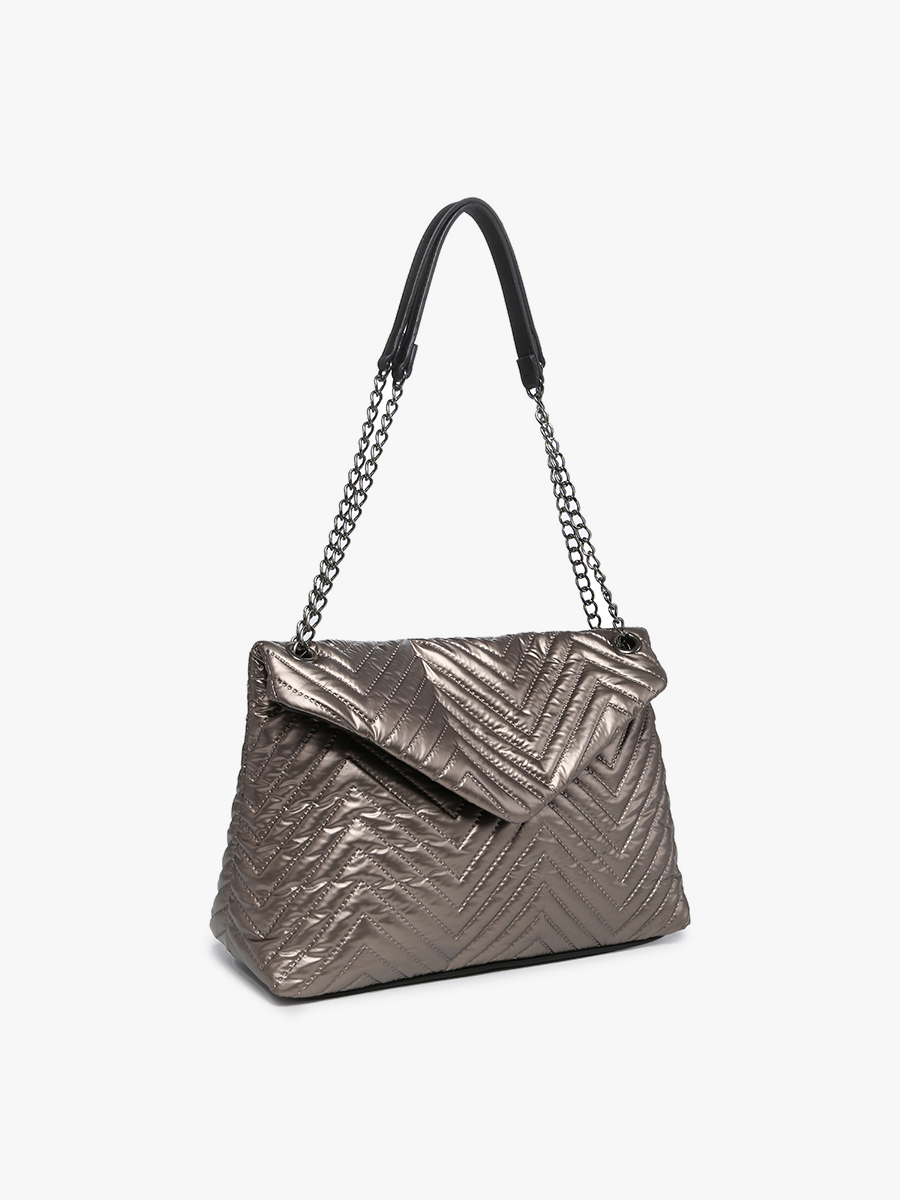M2186CHV Stelle Nylon Puffer Crossbody Bag – Chain Strap
