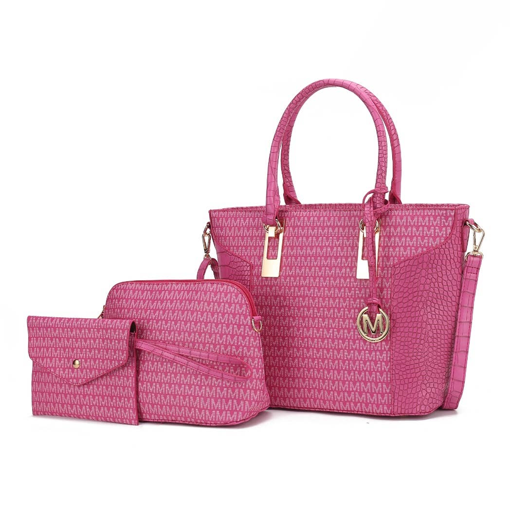 MKF Shonda 3PC Tote Handbag Women Vegan Leather