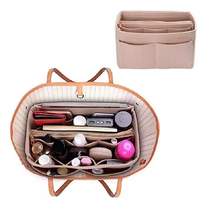 880 Tote Bag Purse Organizer Insert - Nude RTS