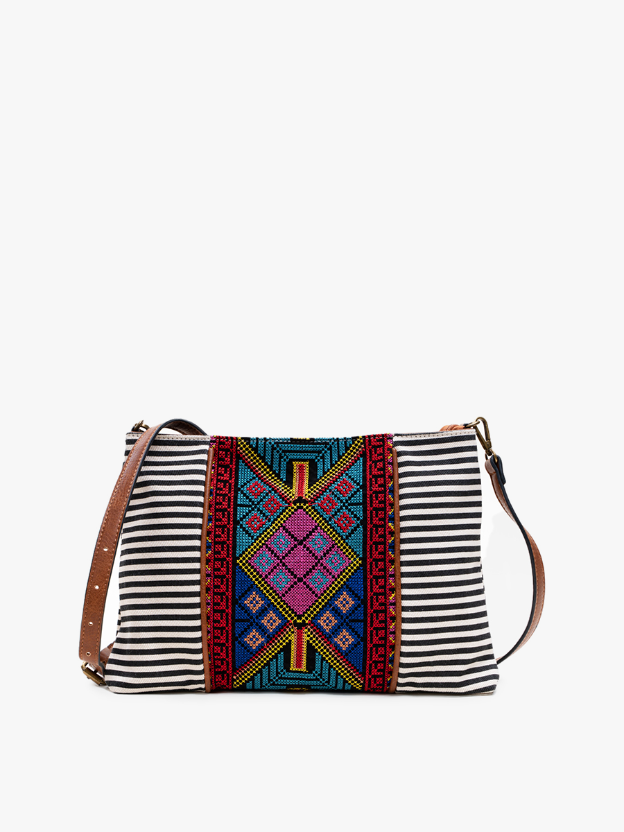 Felicity Aztec Embroidered Crossbody | M1979