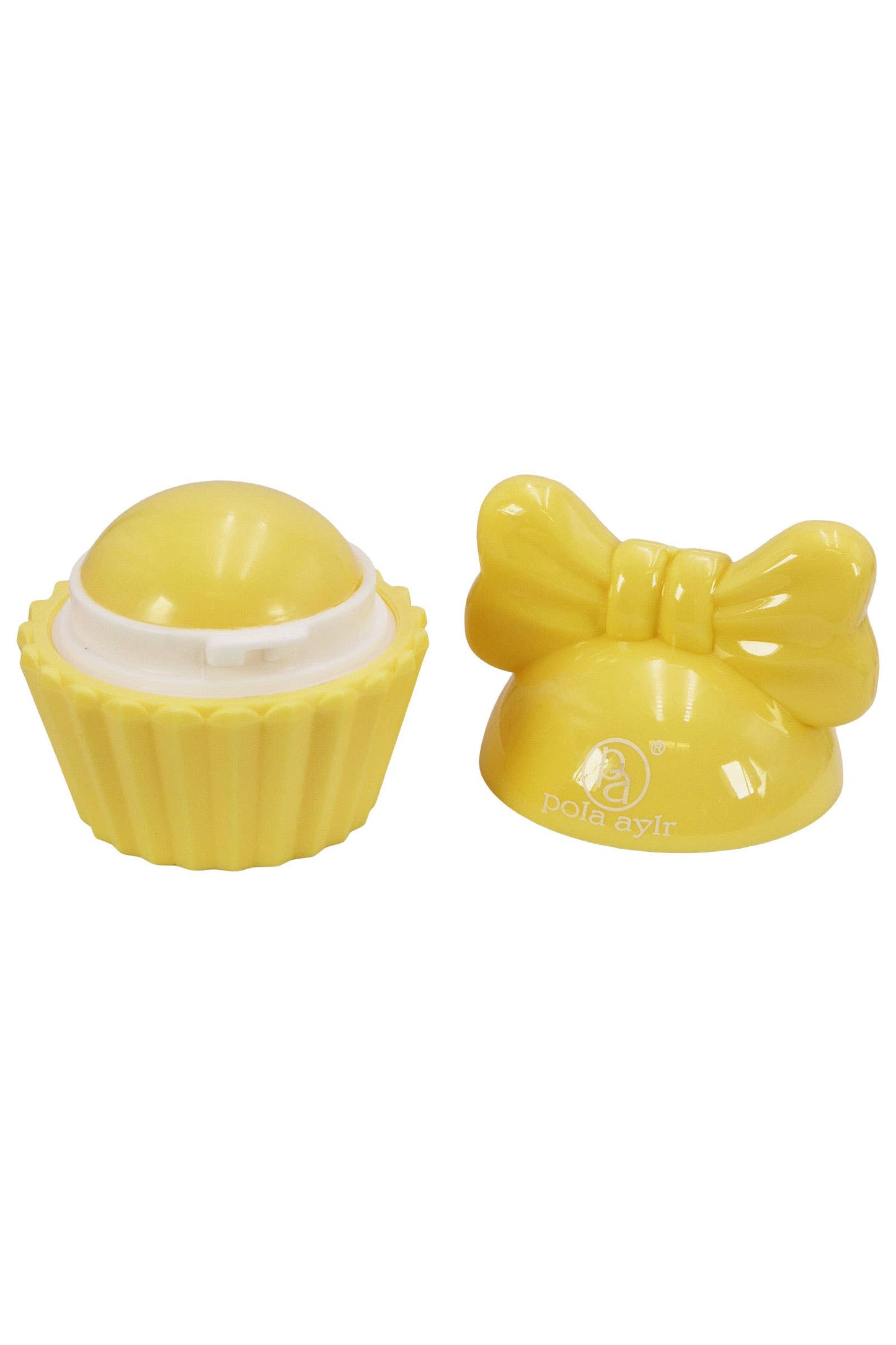 Cupcake Ribbon Bow Round Lip Balm -