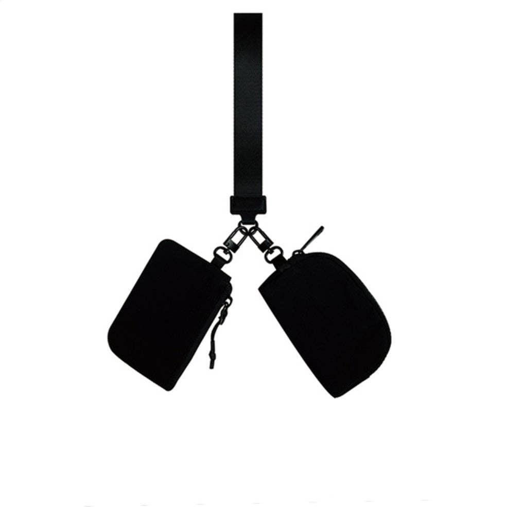 Clippable Dual Pouch Wristlet Wallet