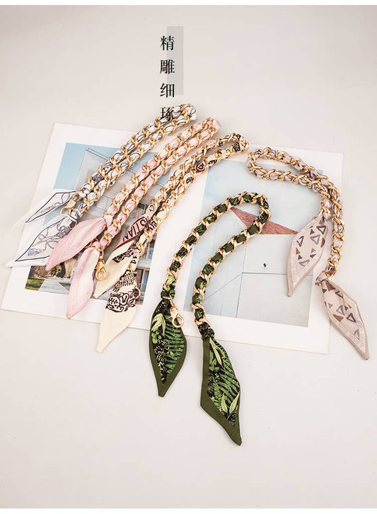 411 Metallic Scarf Hand-Woven Bag Strap