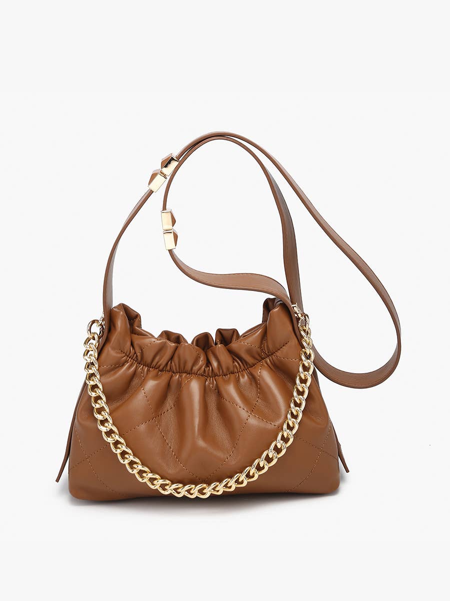 JN2585 Sydney Ruched Bucket Bag – Crossbody Style