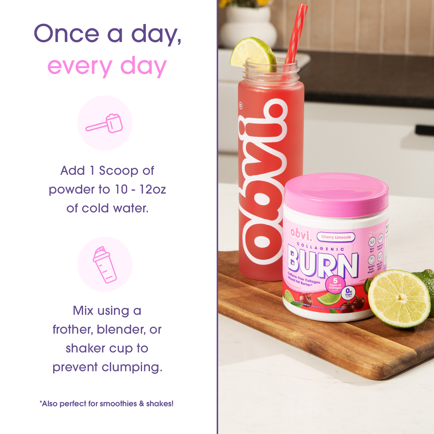 Obvi Collagenic Burn Powder-Cherry Limeade