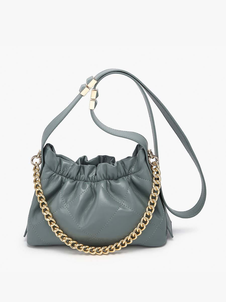 JN2585 Sydney Ruched Bucket Bag – Crossbody Style