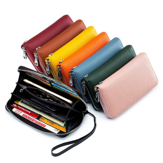 Long Leather Wallet – Soft Handheld Clutch_CUAB00388