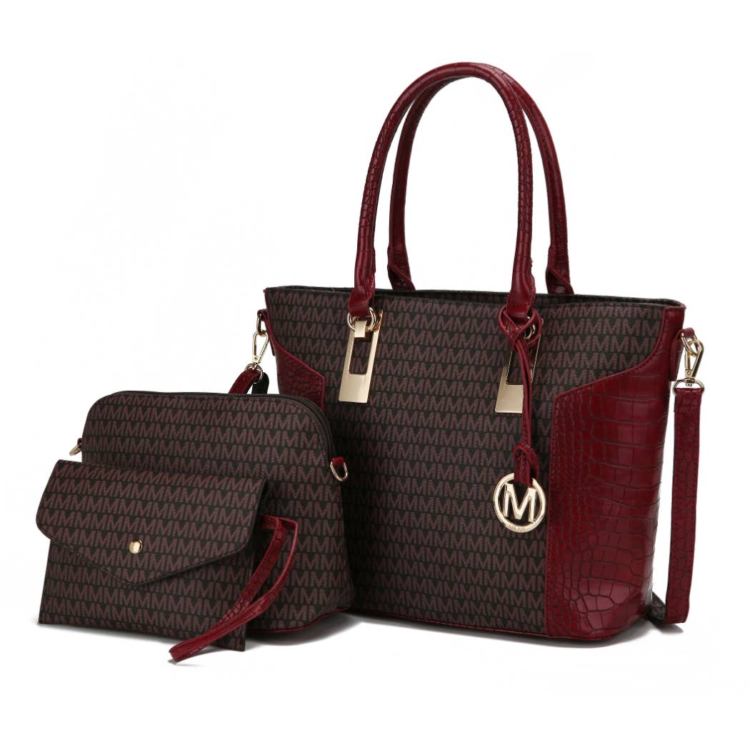 MKF Shonda 3PC Tote Handbag Women Vegan Leather