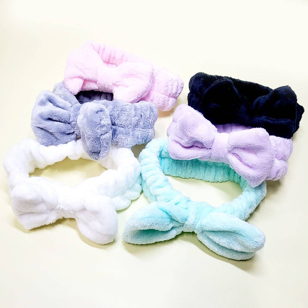 2762 Assorted Plush Beauty Spa Headband black