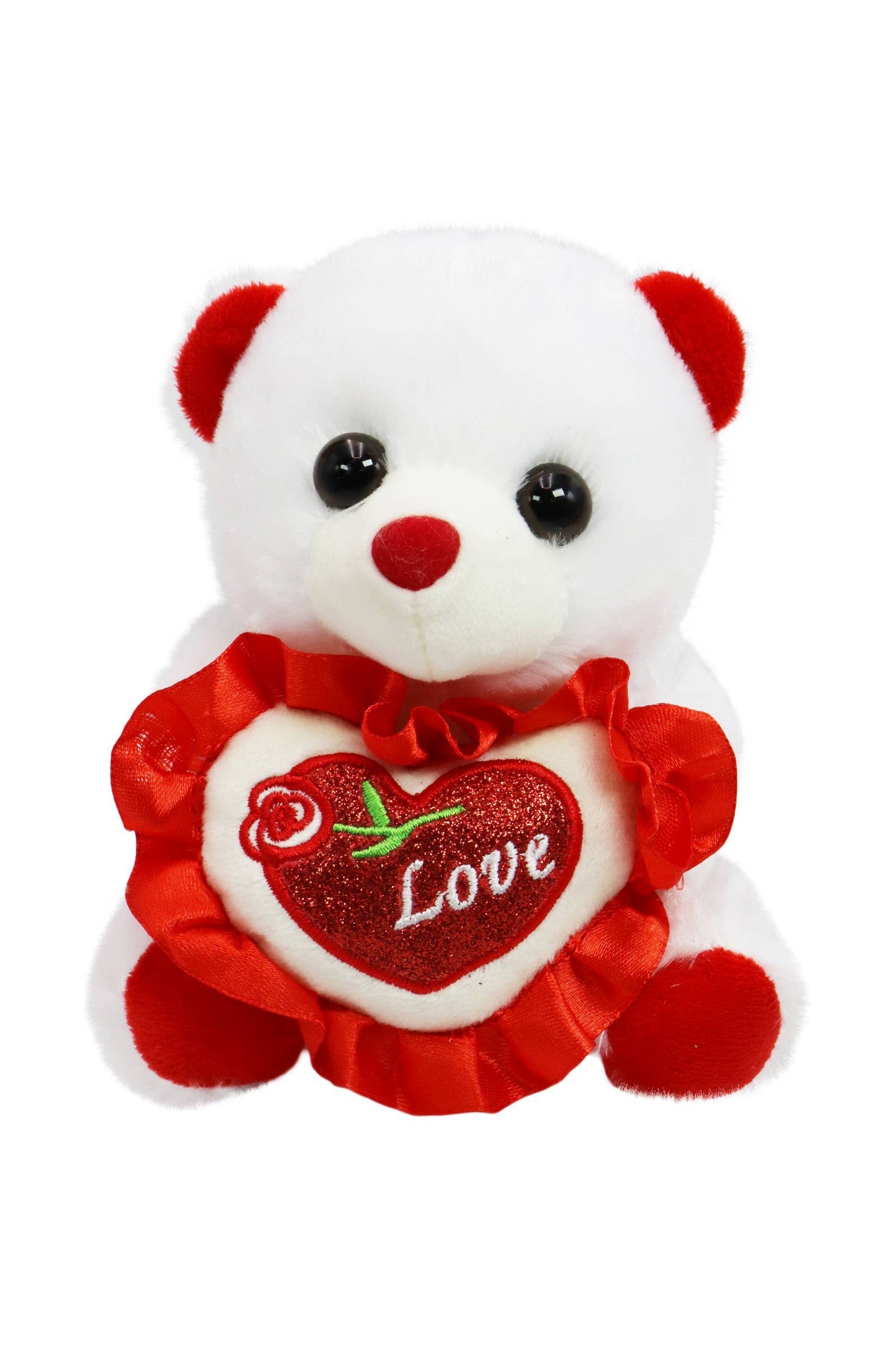 Love Heart Teddy Bear Plush Stuffed Toy - 6 Inch