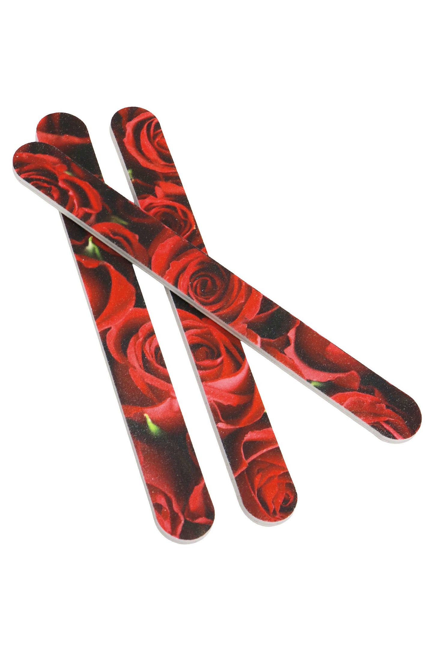 Rose Floral Nail Grit Files - 3 Pcs Pack