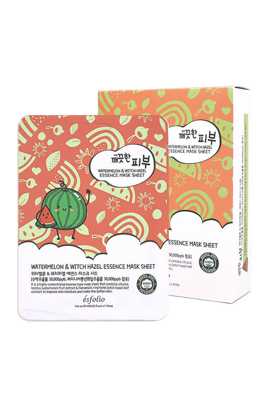 2841 Esfolio ESMPPUWM Watermelon Essence Facial Mask Sheet