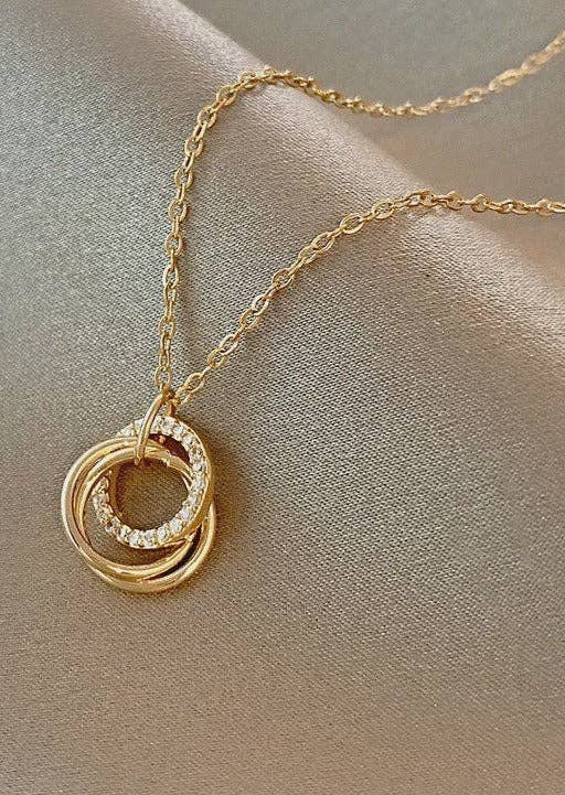 Round Diamond Rhinestones Necklace