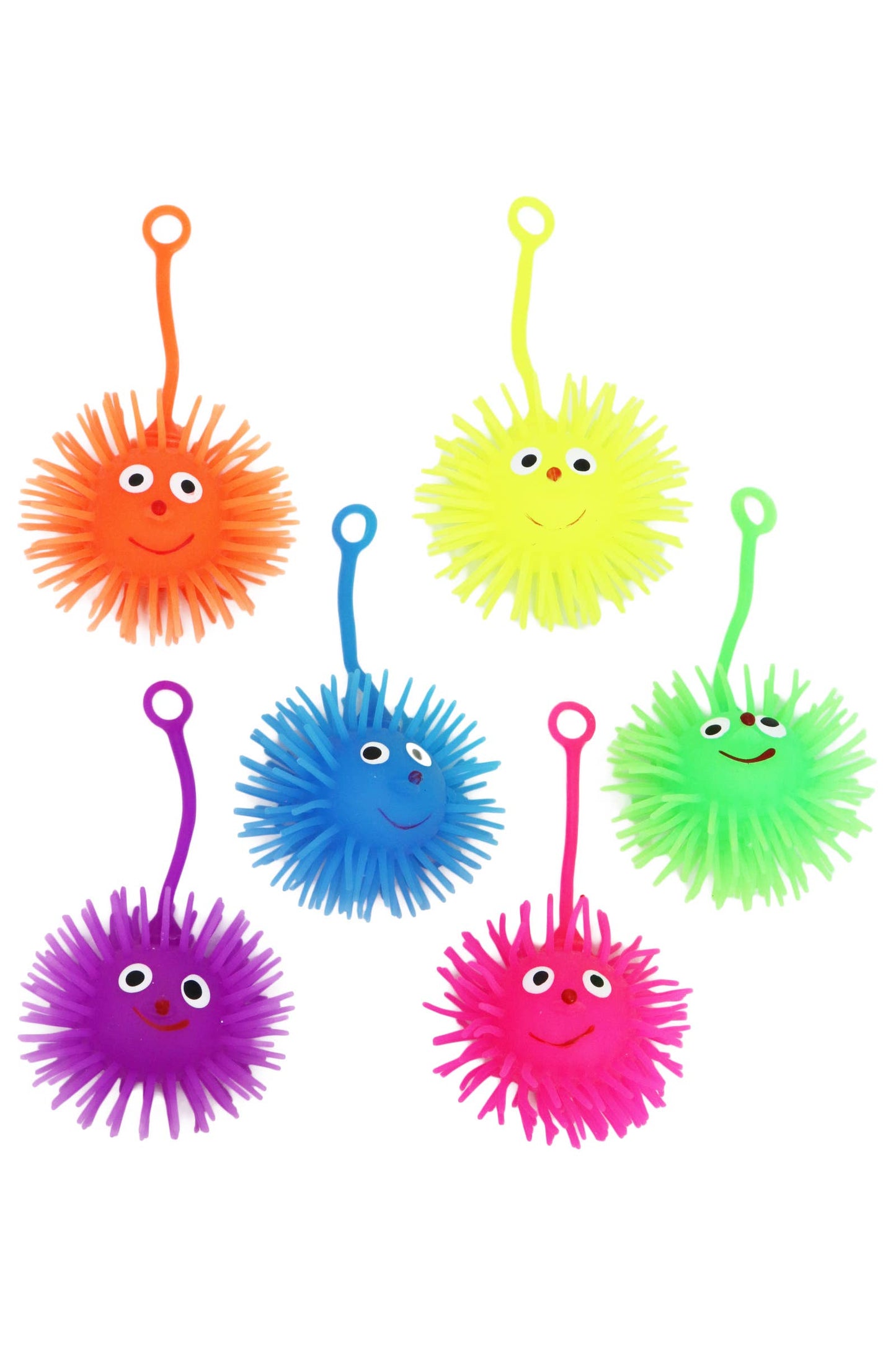 Smiley Puffer LED Light-Up Squishy Ball - 2.5 Inch
